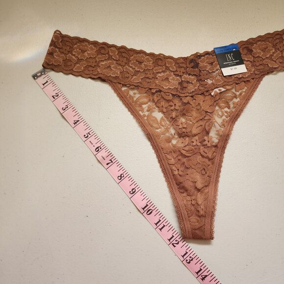 INC International Concepts Lace Thong Womens XL Black Grey Beige Brown Set Of 4 - Picture 8 of 9